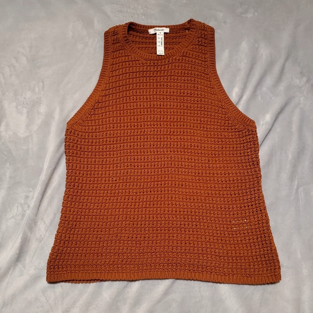 Madewell Rust Sleeveless Knit Top
